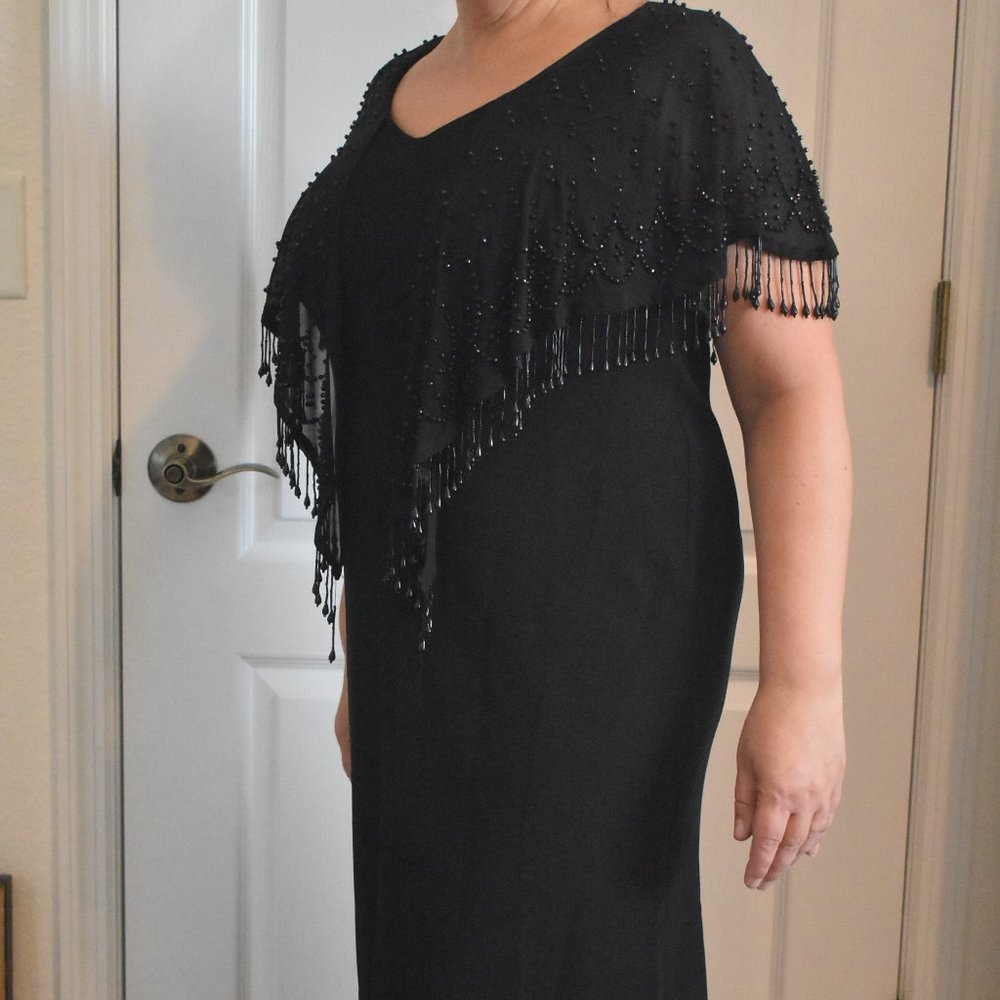 S.L. Fashions Petite Black Formal Dress - Size 10P - Sleeveless